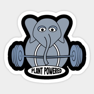Vegan Gifts Plan Powered Elephant Vegan Design Men Women Sticker